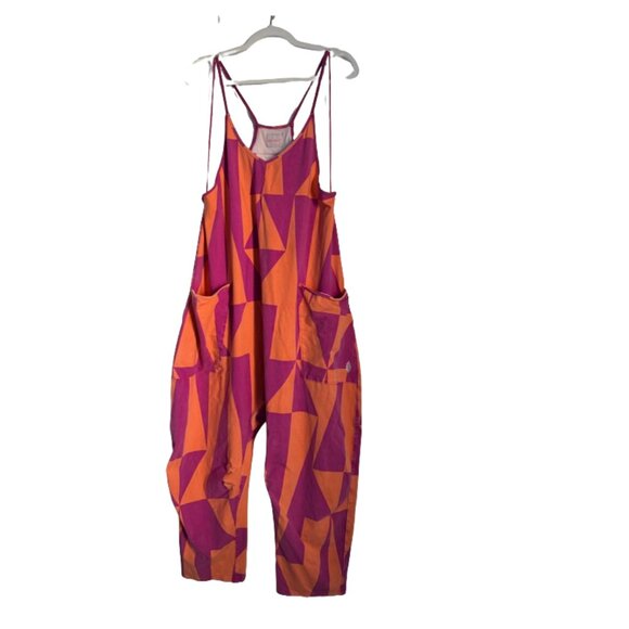 FP Movement by Free People Hot Shot Onesie - Incline Melon Pink Orange Jumpsuit - Picture 4 of 8